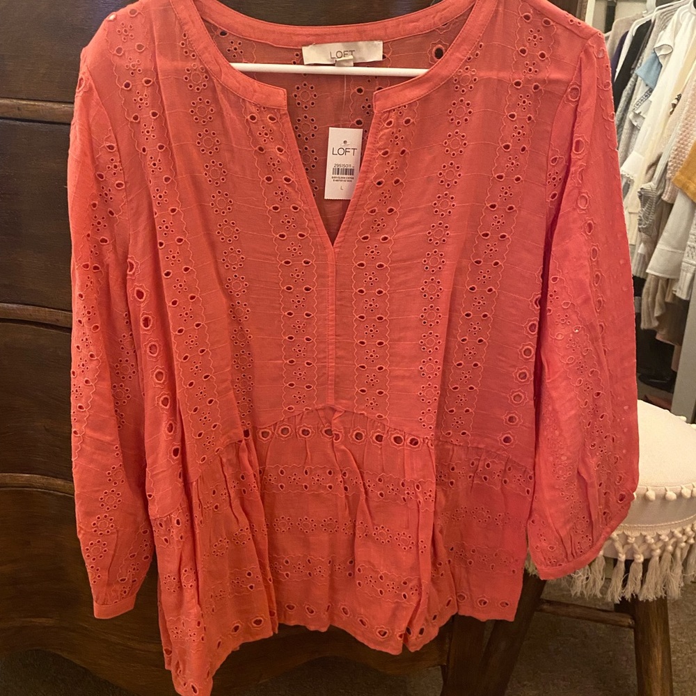 Loft pink top